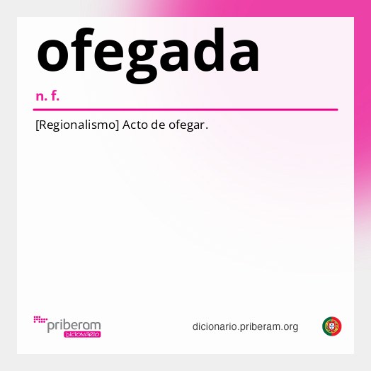 Significado de ofegada