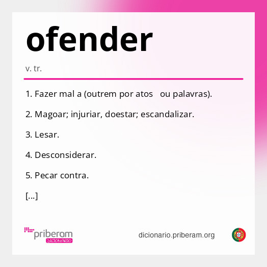 Significado de ofender