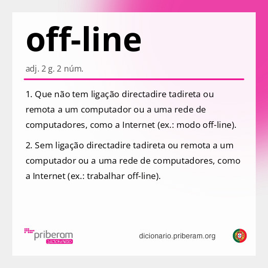 Significado de off-line