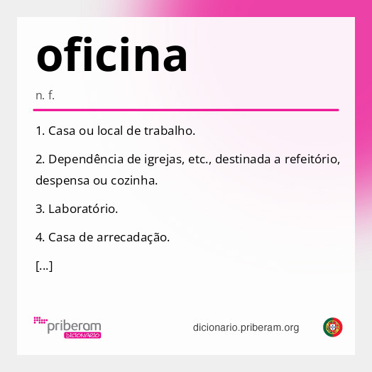 Significado de oficina