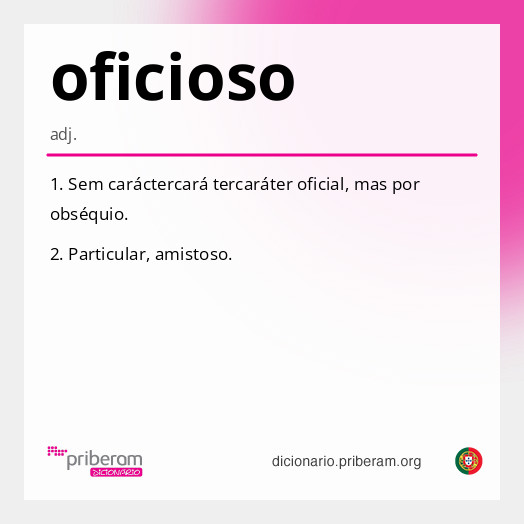 Significado de oficioso