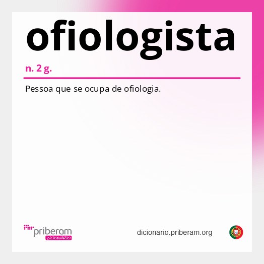 Significado de ofiologista