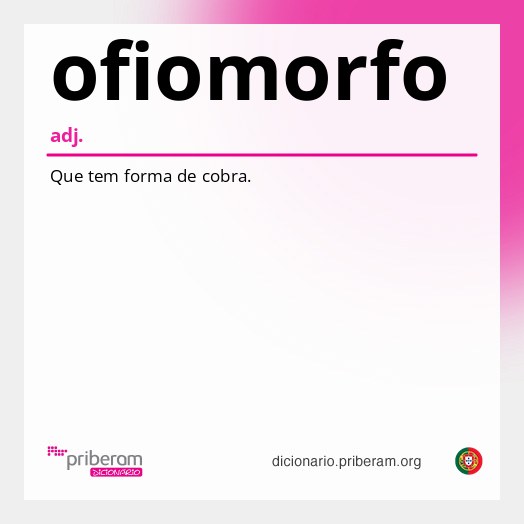 Significado de ofiomorfo