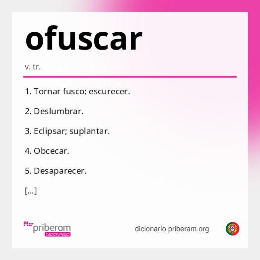 Significado de ofuscar