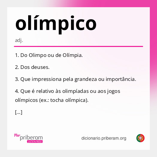 Significado de olímpico