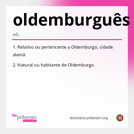Significado de oldemburguês