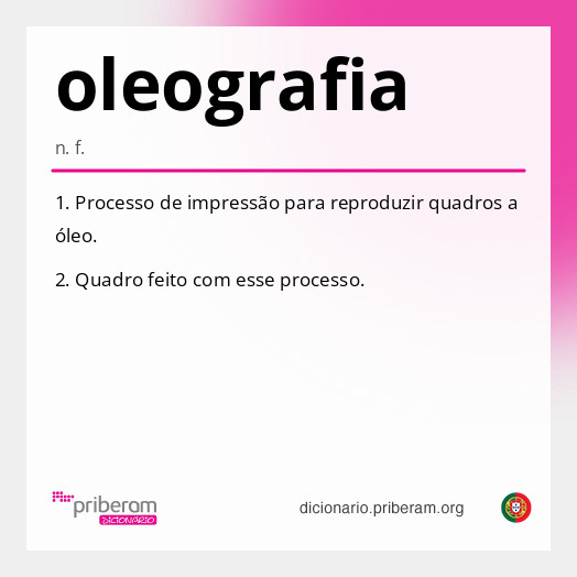 Significado de oleografia