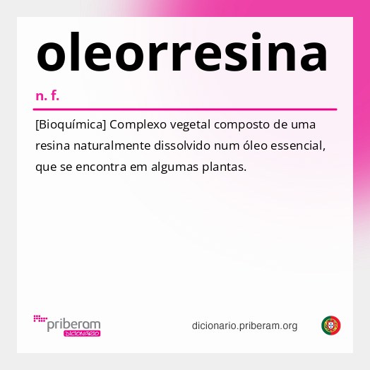 Significado de oleorresina