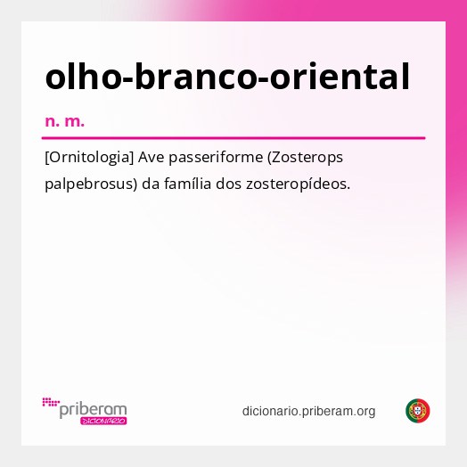 Significado de olho-branco-oriental