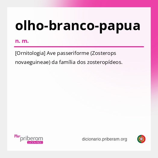 Significado de olho-branco-papua