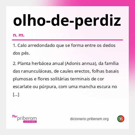 Significado de olho-de-perdiz