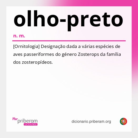 Significado de olho-preto