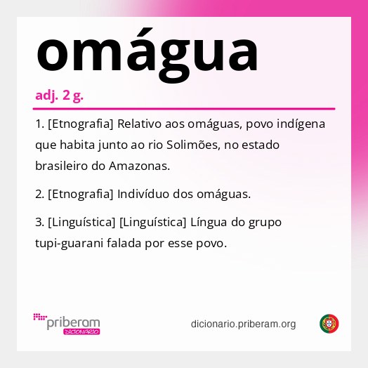 Significado de omágua