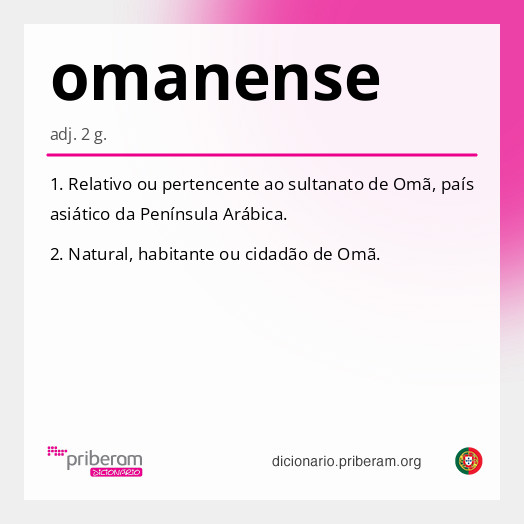 Significado de omanense