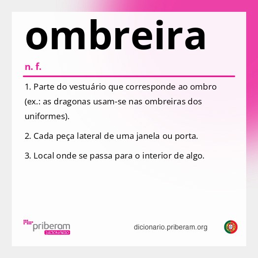 Significado de ombreira