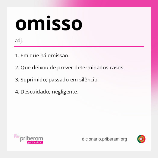 Significado de omisso