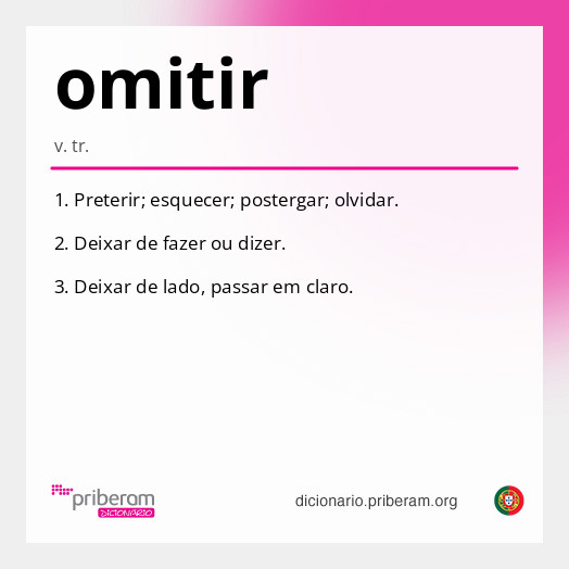 Significado de omitir