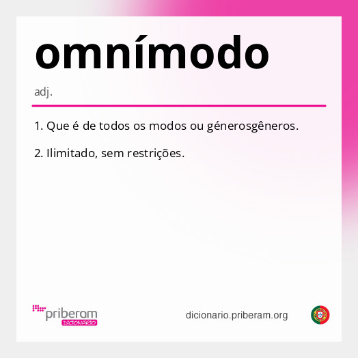 Significado de omnímodo