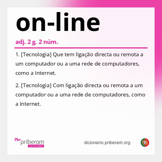 Significado de on-line