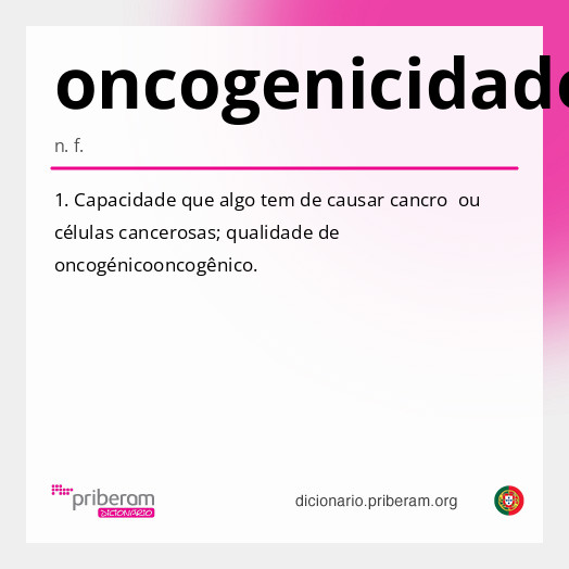 Significado de oncogenicidade