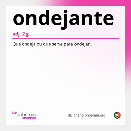 Significado de ondejante