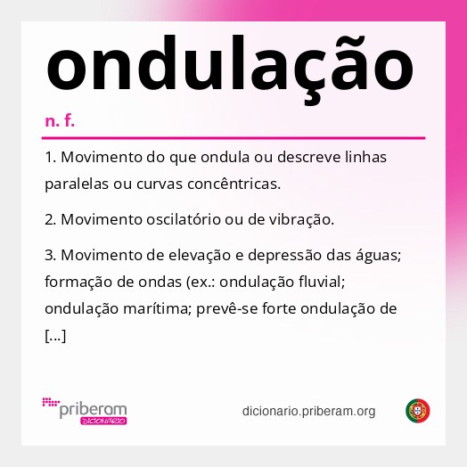 Significado de ondulação