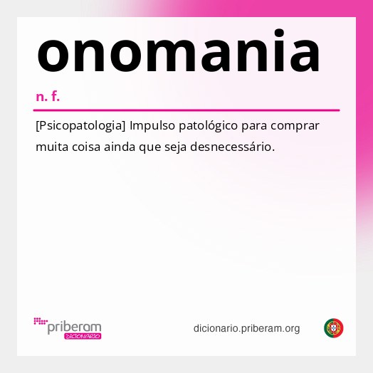 Significado de onomania