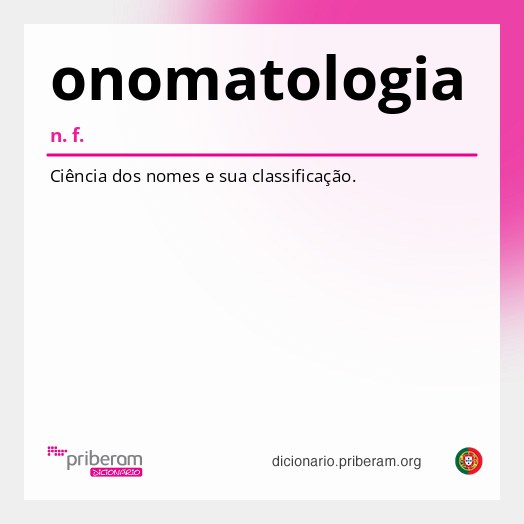 Significado de onomatologia