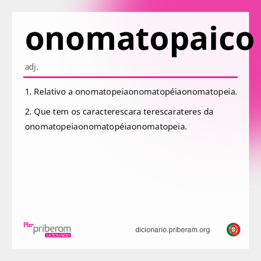 Significado de onomatopaico