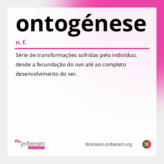 Significado de ontogénese