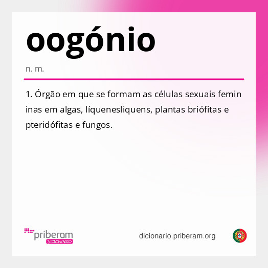Significado de oogónio