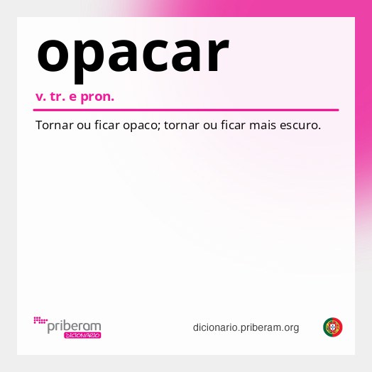 Significado de opacar