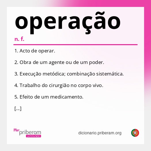 Significado de operação