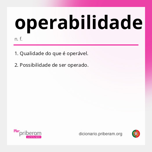 Significado de operabilidade