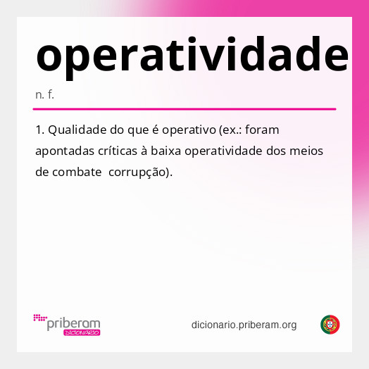 Significado de operatividade
