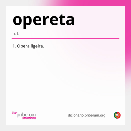 Significado de opereta