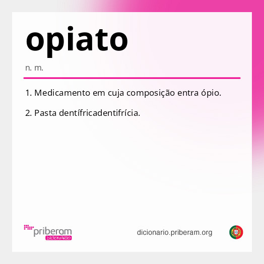 Significado de opiato
