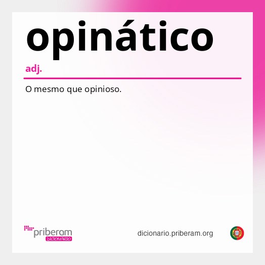 Significado de opinático