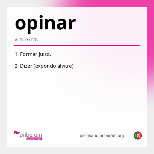 Significado de opinar