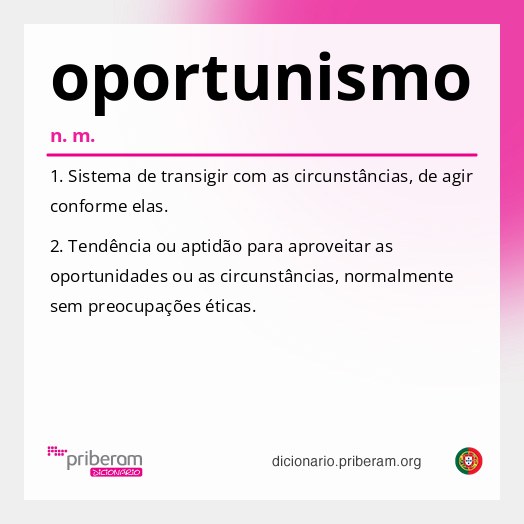 Significado de oportunismo
