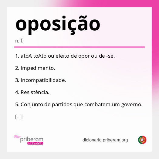 Significado de oposição