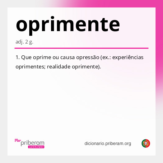 Significado de oprimente