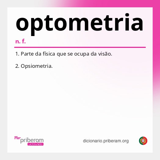 Significado de optometria