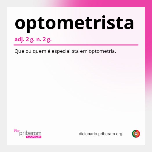Significado de optometrista