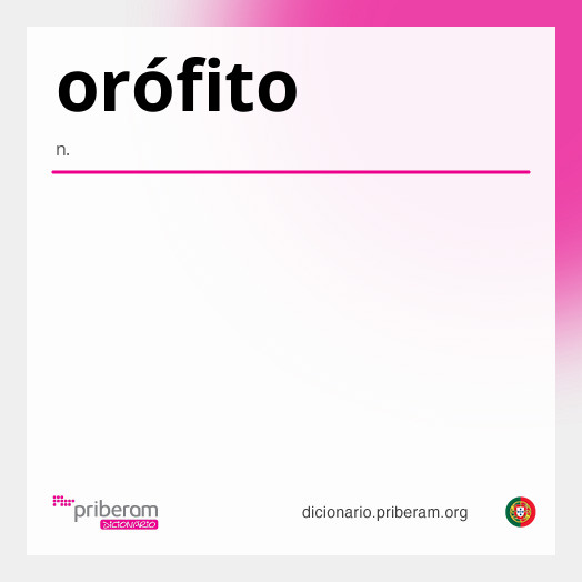 Significado de orófito