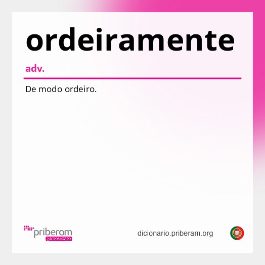 Significado de ordeiramente