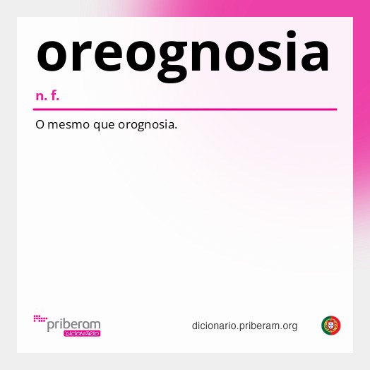 Significado de oreognosia