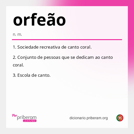 Significado de orfeão