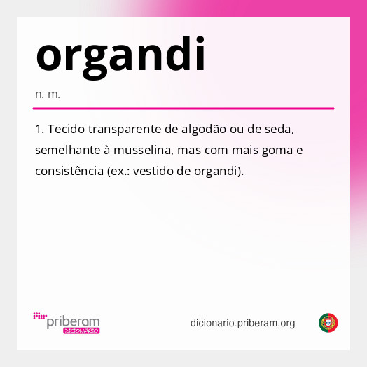 Significado de organdi