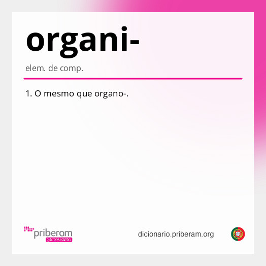 Significado de organi-